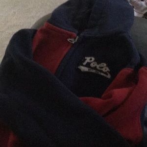Boys polo sweater zip up hoodie